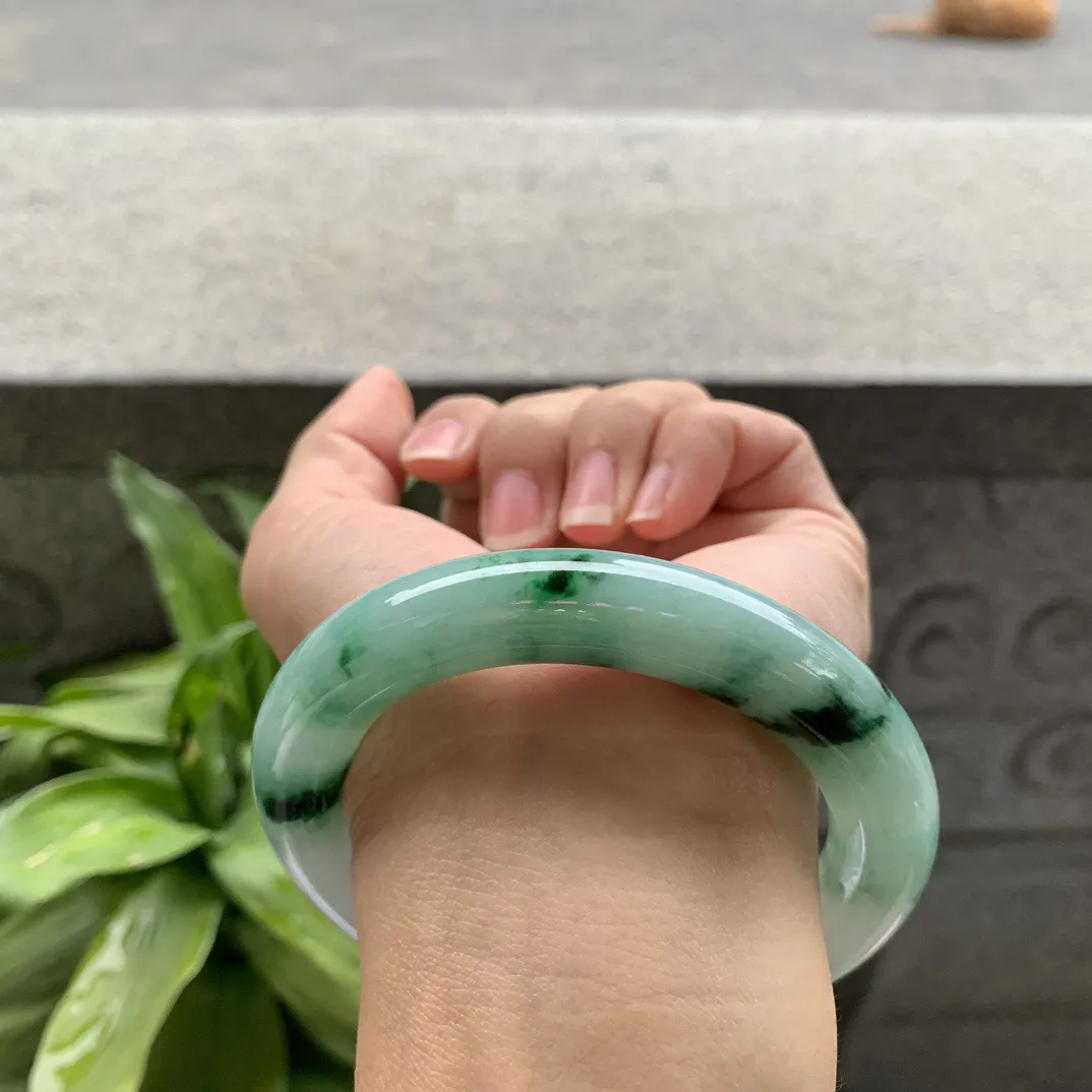 圈口 57-11.8【飘花圆条手镯】圆条57 58可戴