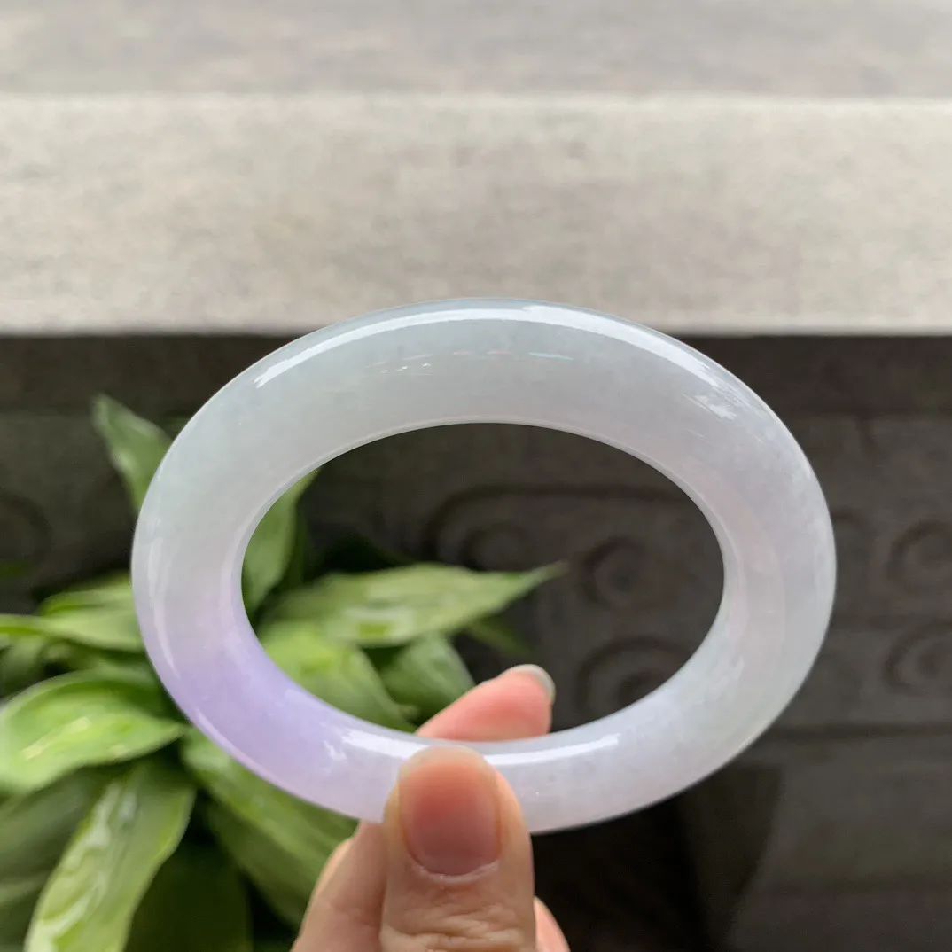 圈口57.8-12.6 【冰紫圆条手镯】圆条57 58可戴