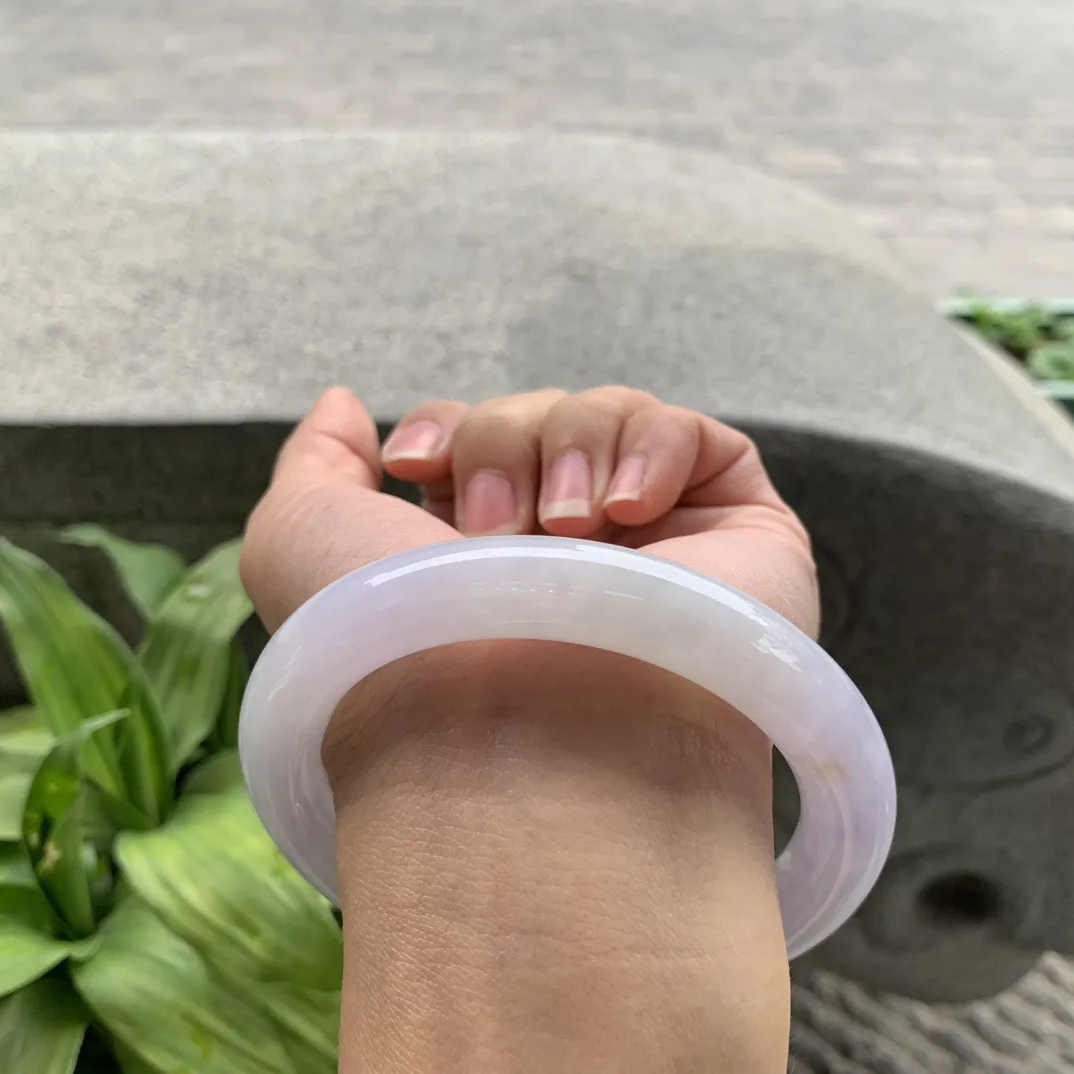 大圈口 61.5-11.1【粉紫圆条手镯】圆条61 62可戴