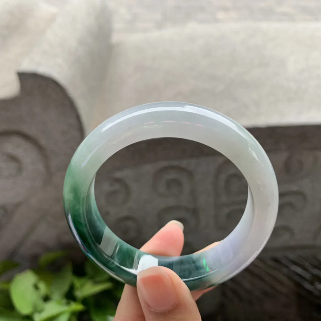 小圈口 53.3-14-8.7【辣瓜绿正圈手镯】正圈53 54可戴