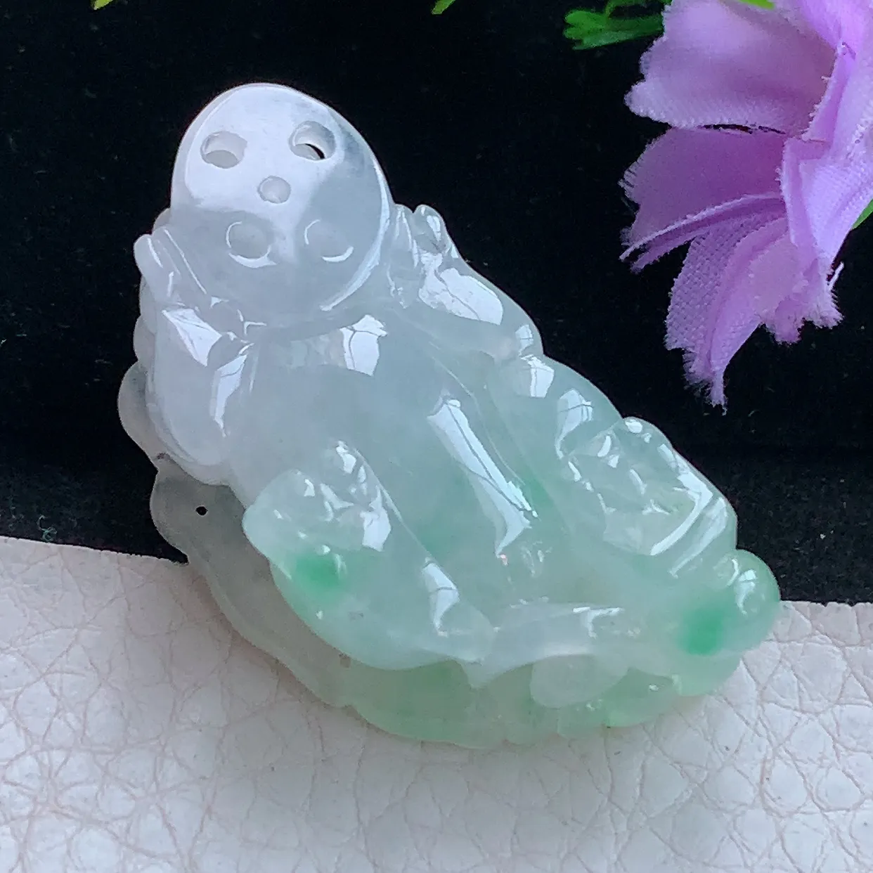 xqa实拍42.5*21*13.5缅甸翡翠招财貔貅玉坠