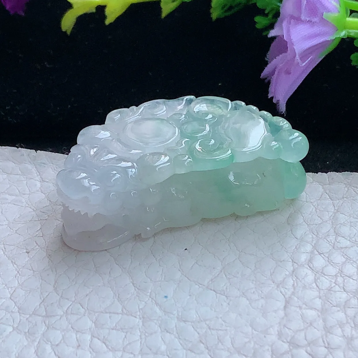 xqa实拍42.5*21*13.5缅甸翡翠招财貔貅玉坠