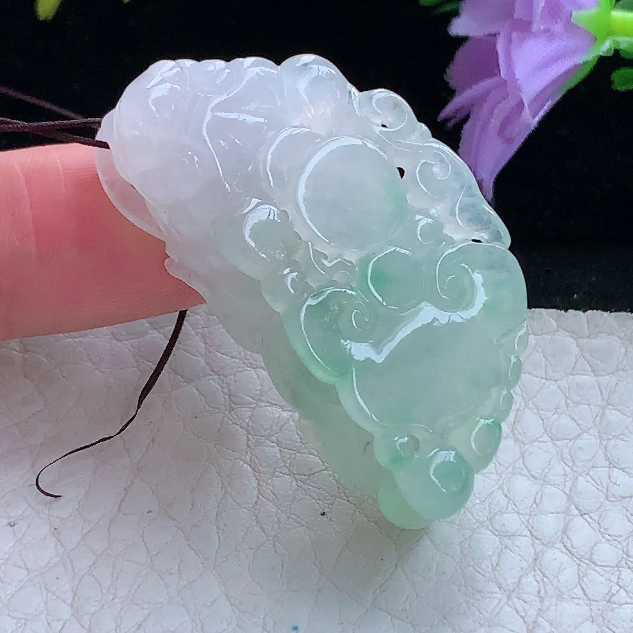 xqa实拍42.5*21*13.5缅甸翡翠招财貔貅玉坠