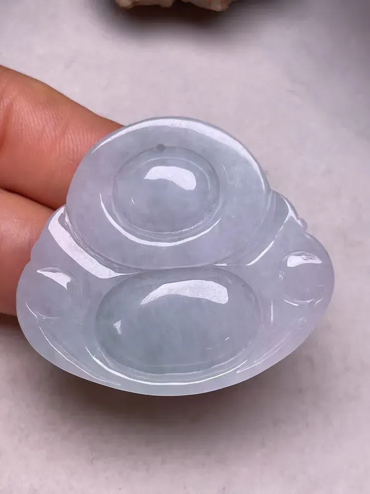 冰糯种飘绿【佛公】吊坠，种水好，玉质细腻 ，卖相好‘