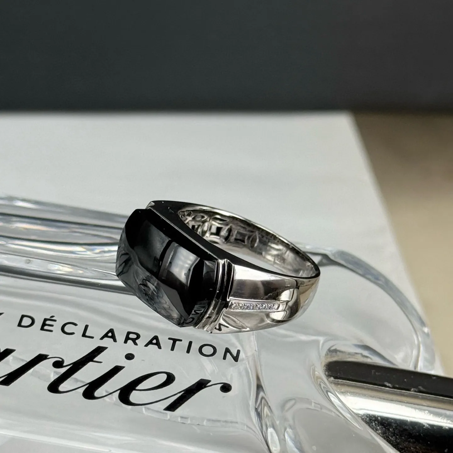 精品18k墨翠马鞍男戒 重金豪镶 打灯通透 油性十足 尺寸16.2