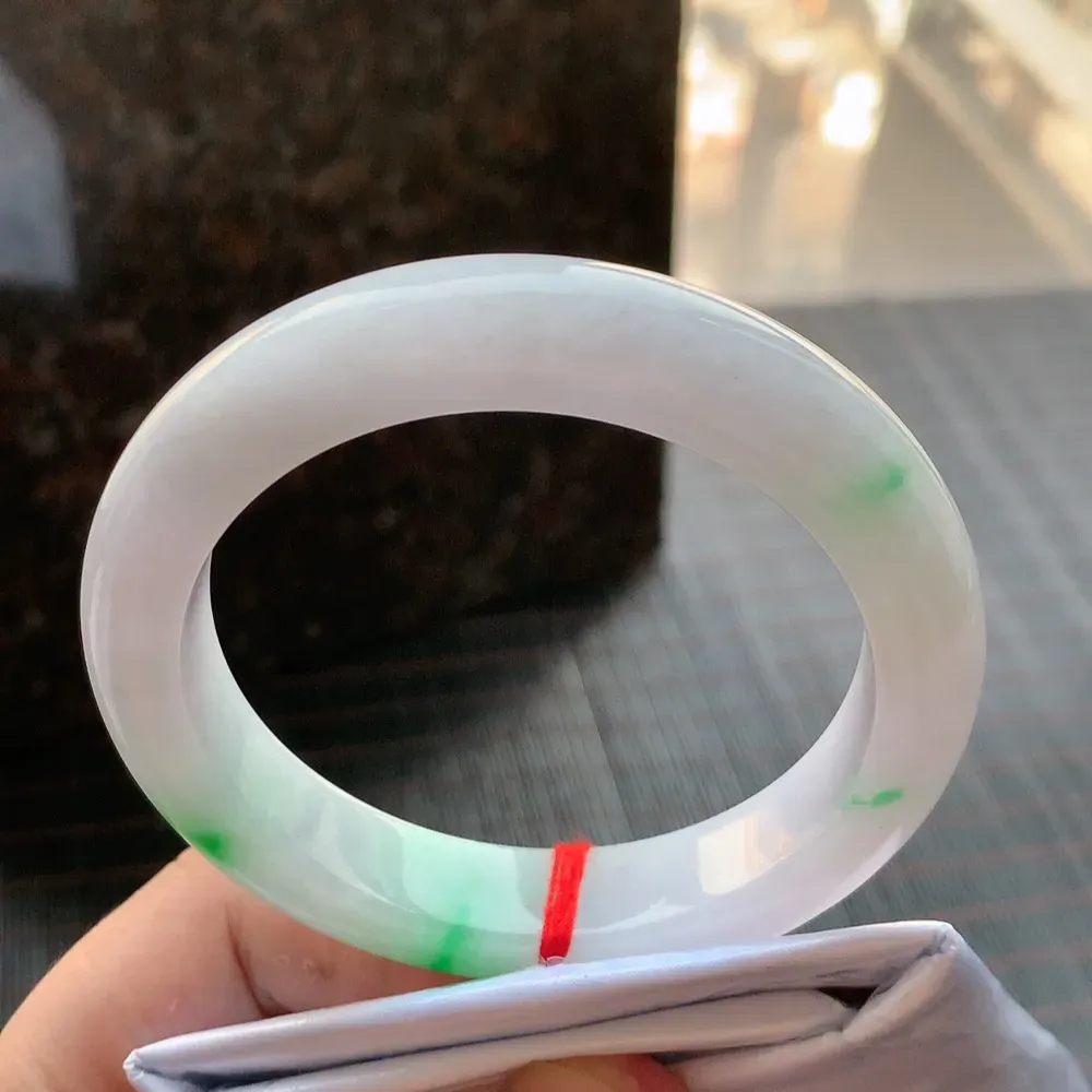 正圈冰糯春彩 无瑕 尺寸:57.5/12.4/9.3色好