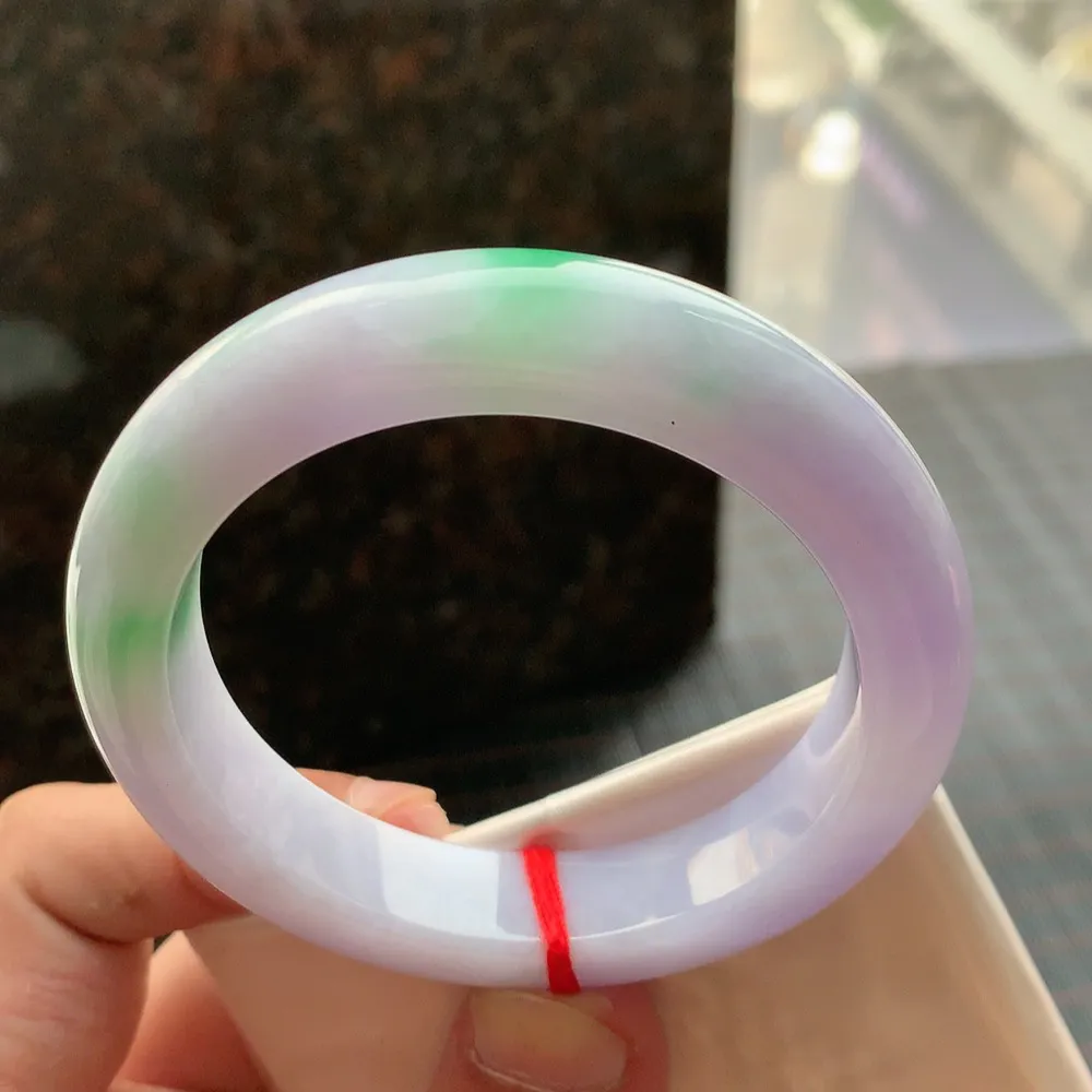 正圈冰糯春彩 无瑕 尺寸:55.6/13/9.4色好