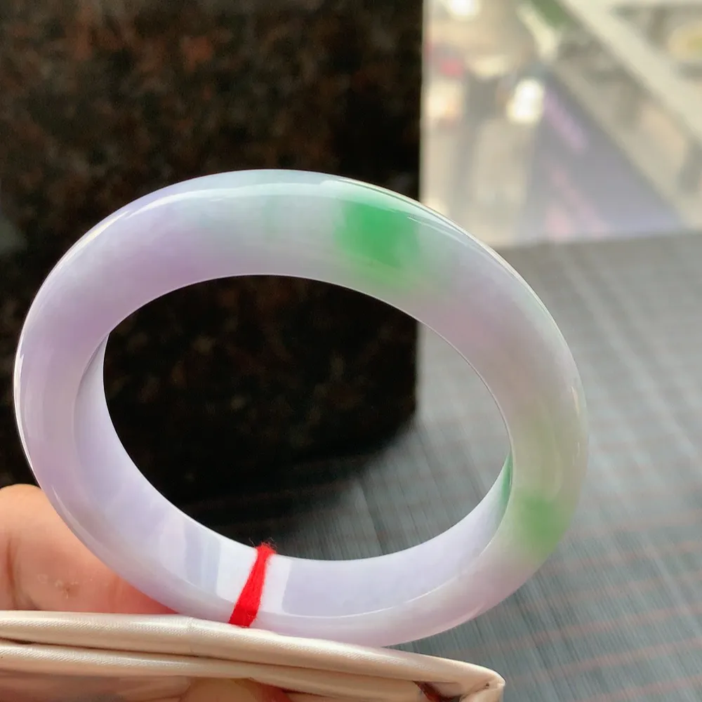 正圈冰糯春彩 无瑕 尺寸:55.6/13/9.4色好