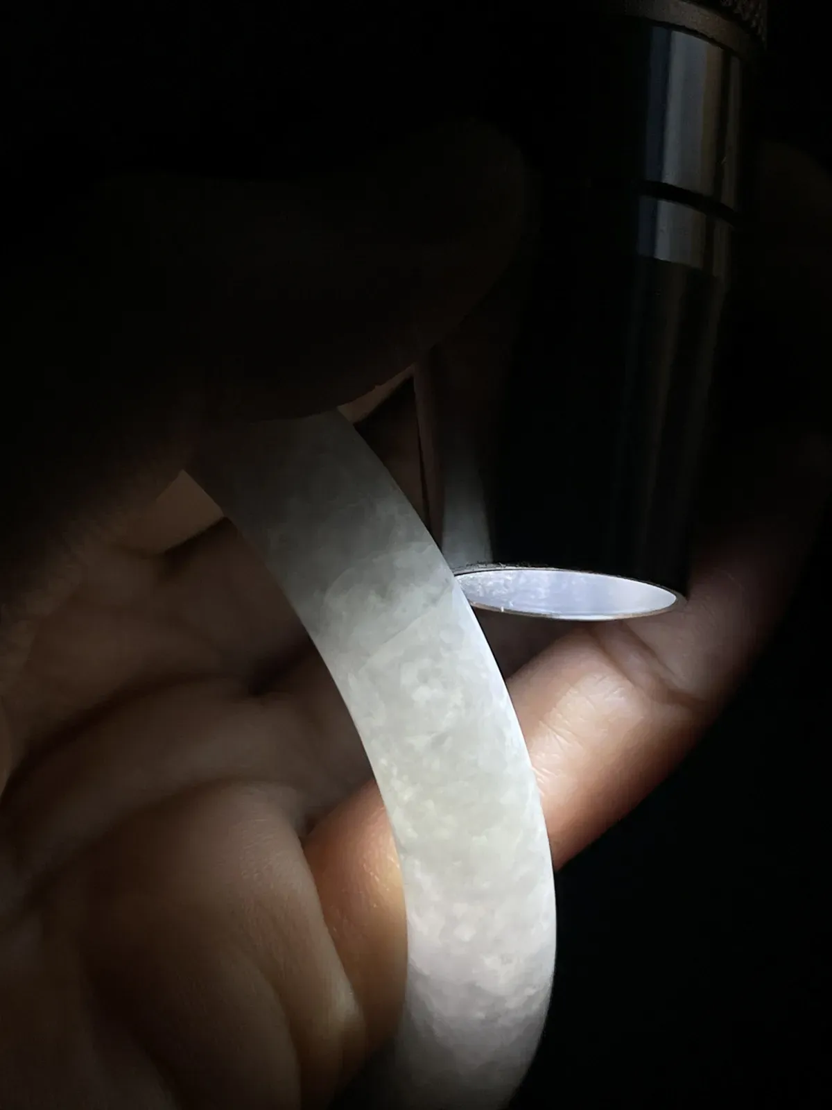 圆镯54.4圈口，翡翠手镯