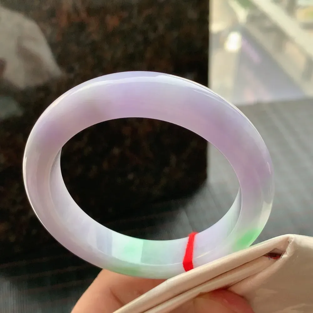 正圈冰糯春彩 无瑕 尺寸:55.6/13/9.4色好