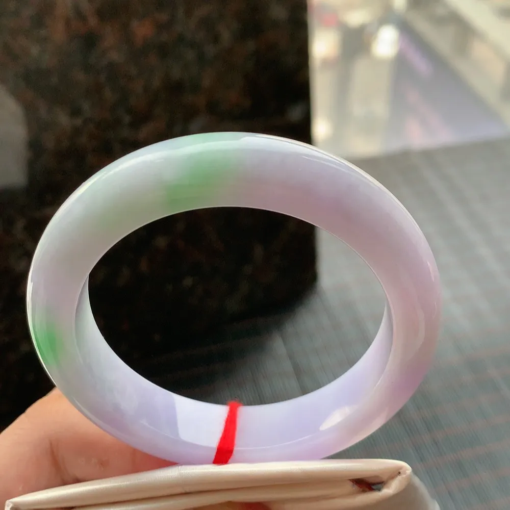 正圈冰糯春彩 无瑕 尺寸:55.6/13/9.4色好