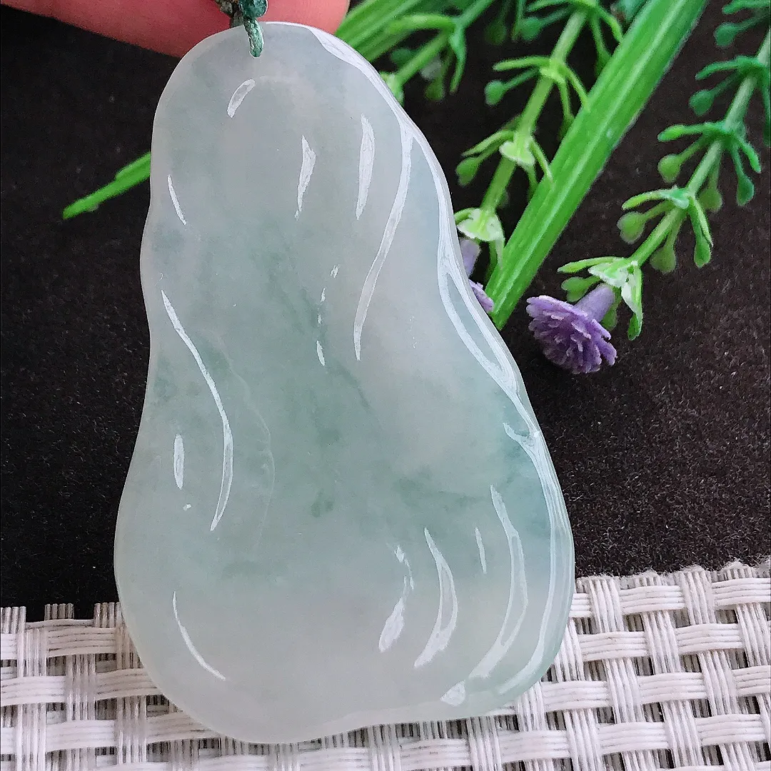 实拍A货翡翠60/38/6老坑冰胶水灵文殊菩萨吊坠翡翠挂件