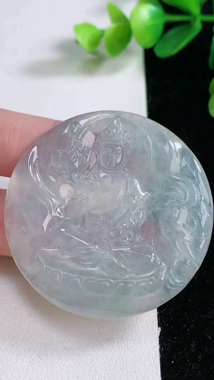 天然A货翡翠普贤菩萨吊坠，尺寸49-5，重:25.76g 002
1月1日