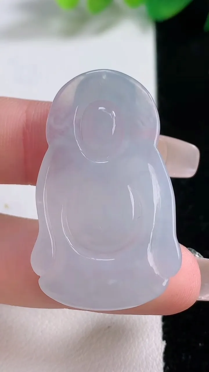 天然A货翡翠财神爷吊坠，尺寸39.7-24.4-6，重量:10.21g
1月2日