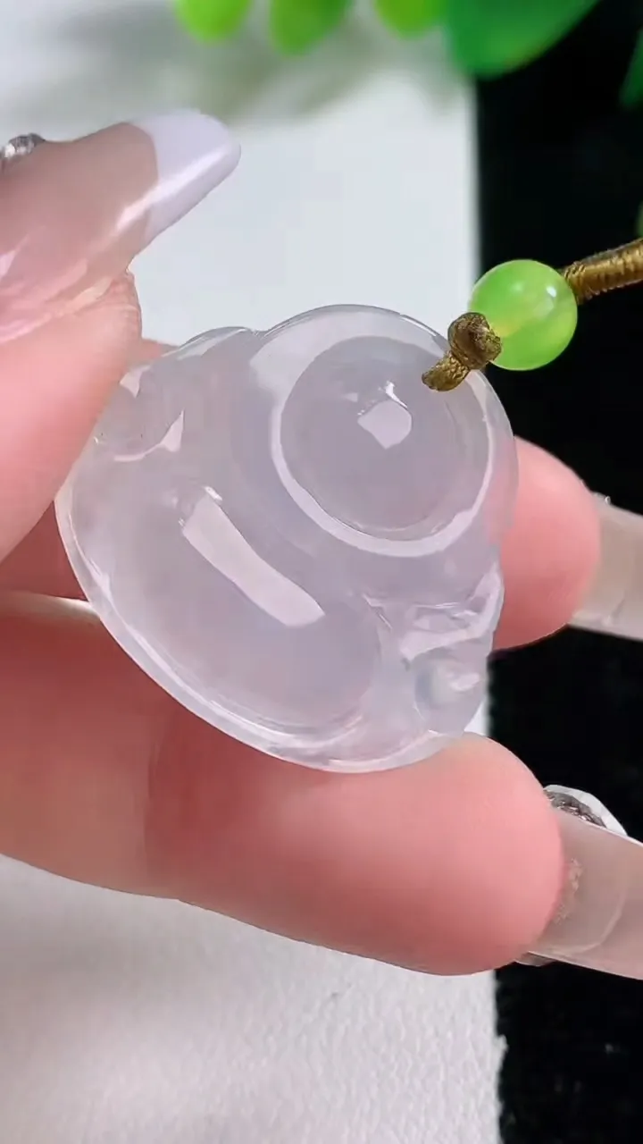 天然A货翡翠佛公吊坠，尺寸23.8-28.3-5.7，重量:5.63g
1月2日