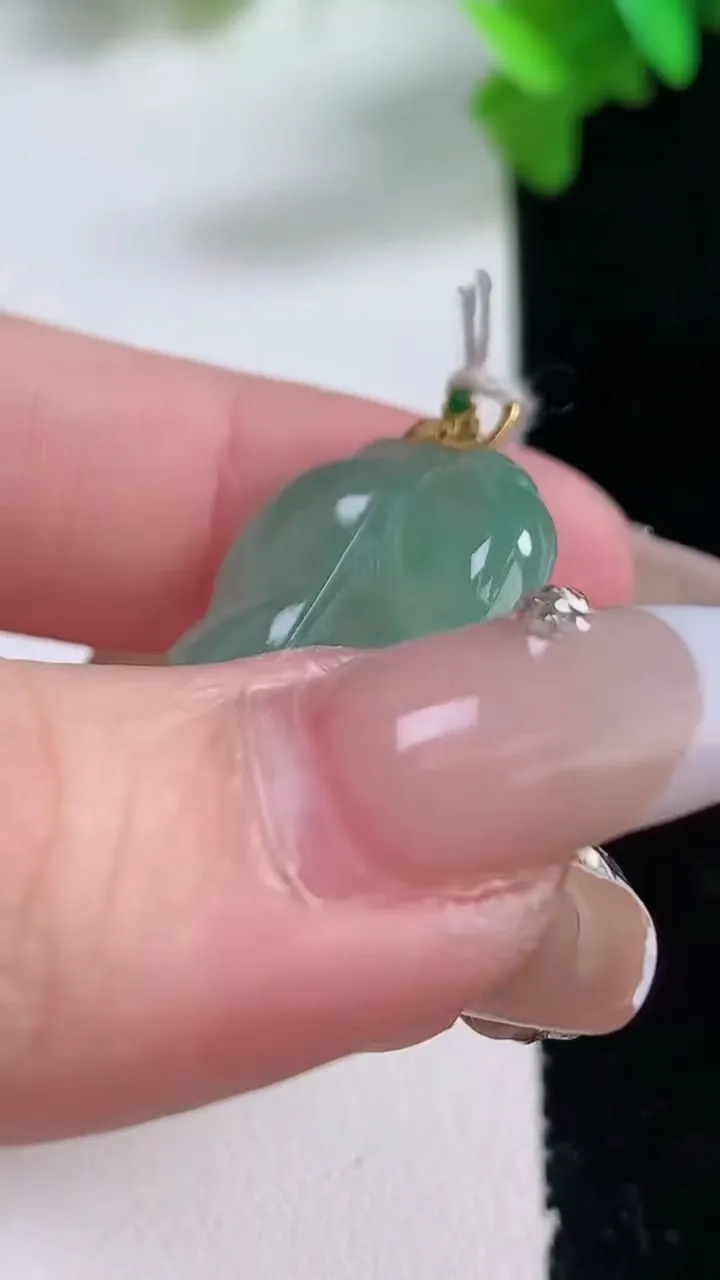 天然A货翡翠金枝玉叶 叶子吊坠，尺寸30-18.7-3.4，重量:4.35g
1月4日