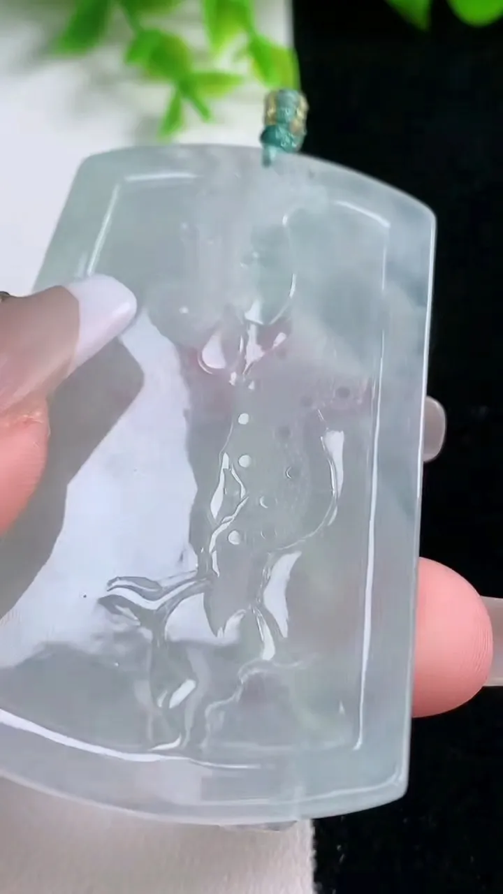 天然A货翡翠龙牌吊坠，尺寸61.5-38.4-7.6，重量:37.49g
1月16日