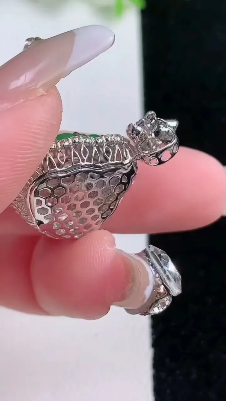 天然A货翡翠佛公吊坠，尺寸26.4-20.8-8.9，裸石13.7-15.7重量:4.26g
1月17日