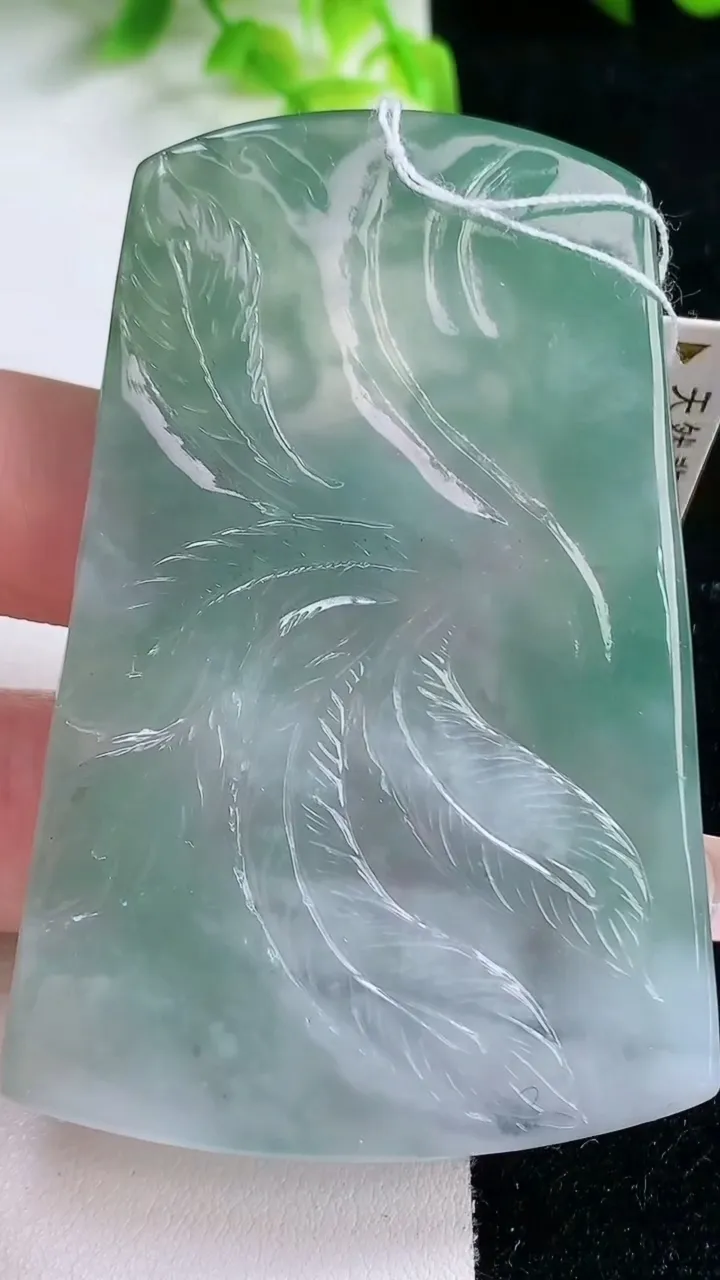 天然A货翡翠观音菩萨吊坠，尺寸67-44-6，重量:41.16g
1月17日