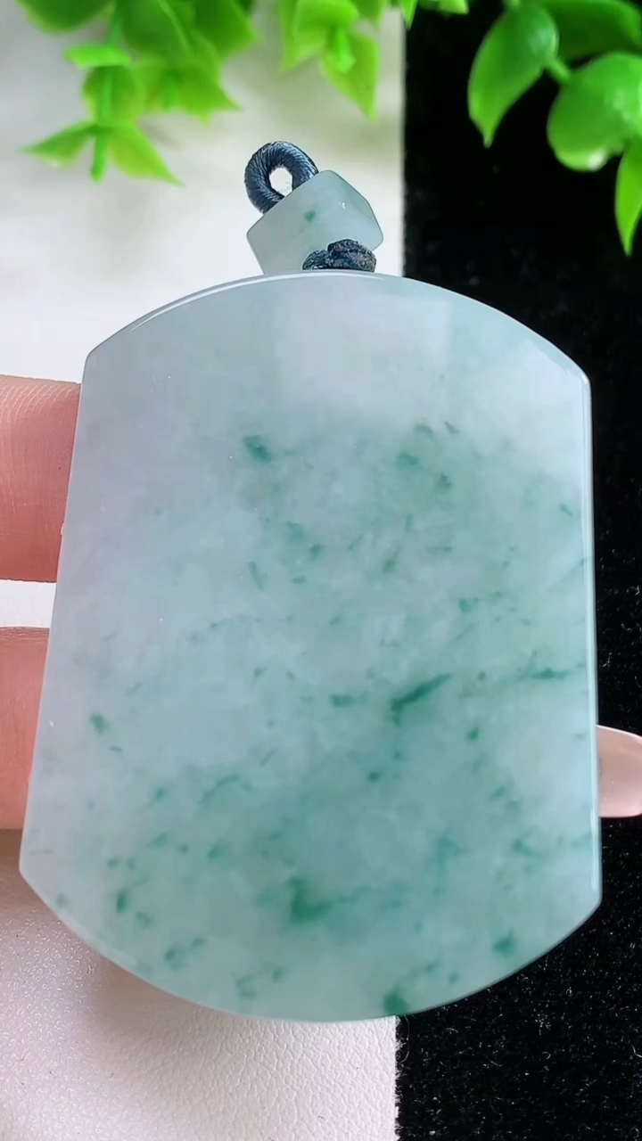 天然A货翡翠冰种飘花无事牌吊坠，尺寸56-41.8-5.7，重量:41.06g
1月18日