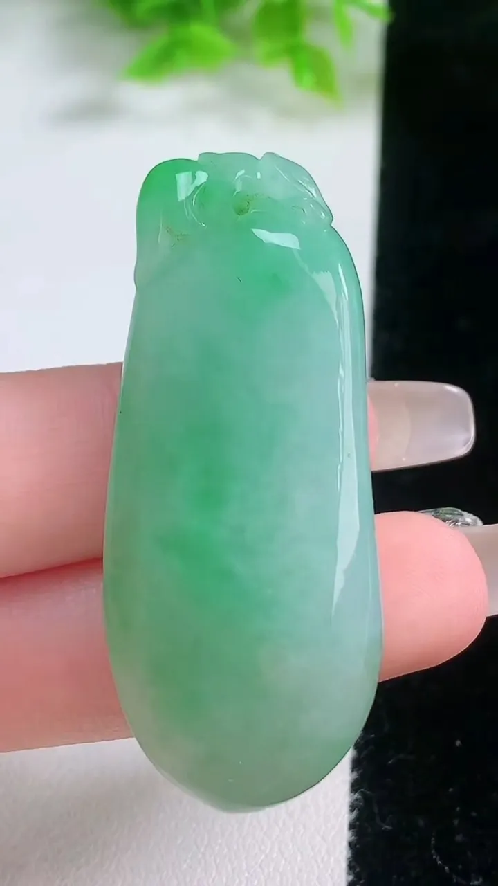 天然A货翡翠福瓜吊坠，尺寸50-20.8-12.8，重:23.20g
1月18日