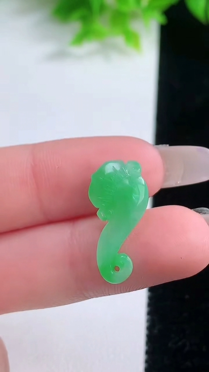 天然A货翡翠如意吊坠，尺寸21.3-10.3-3.8，重量:1.20g
1月19日