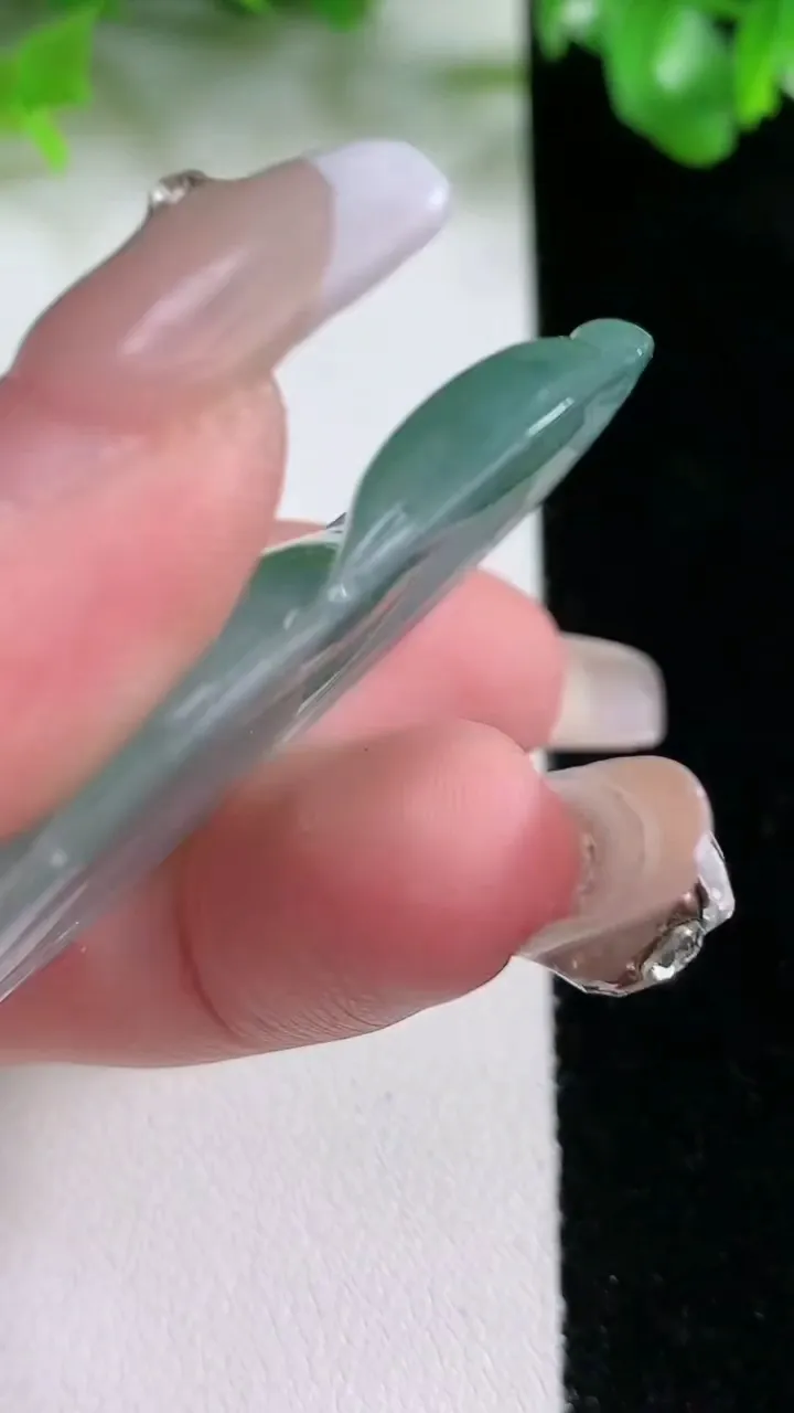 天然A货翡翠金枝玉叶 叶子吊坠，尺寸52-29-5，重量:15.28g
1月21日