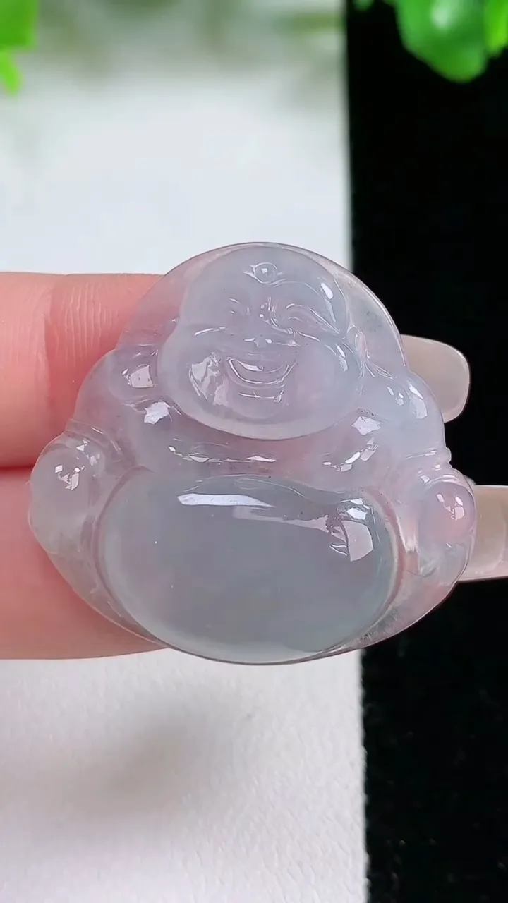 天然A货翡翠佛公吊坠，尺寸31.2-33.2-6，重量:9.12g
1月21日