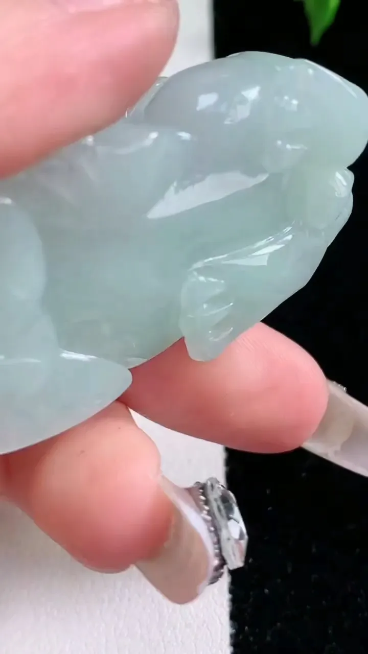 天然A货翡翠霸王貔貅吊坠，尺寸46-25.3-13，重量:41.15g
1月22日