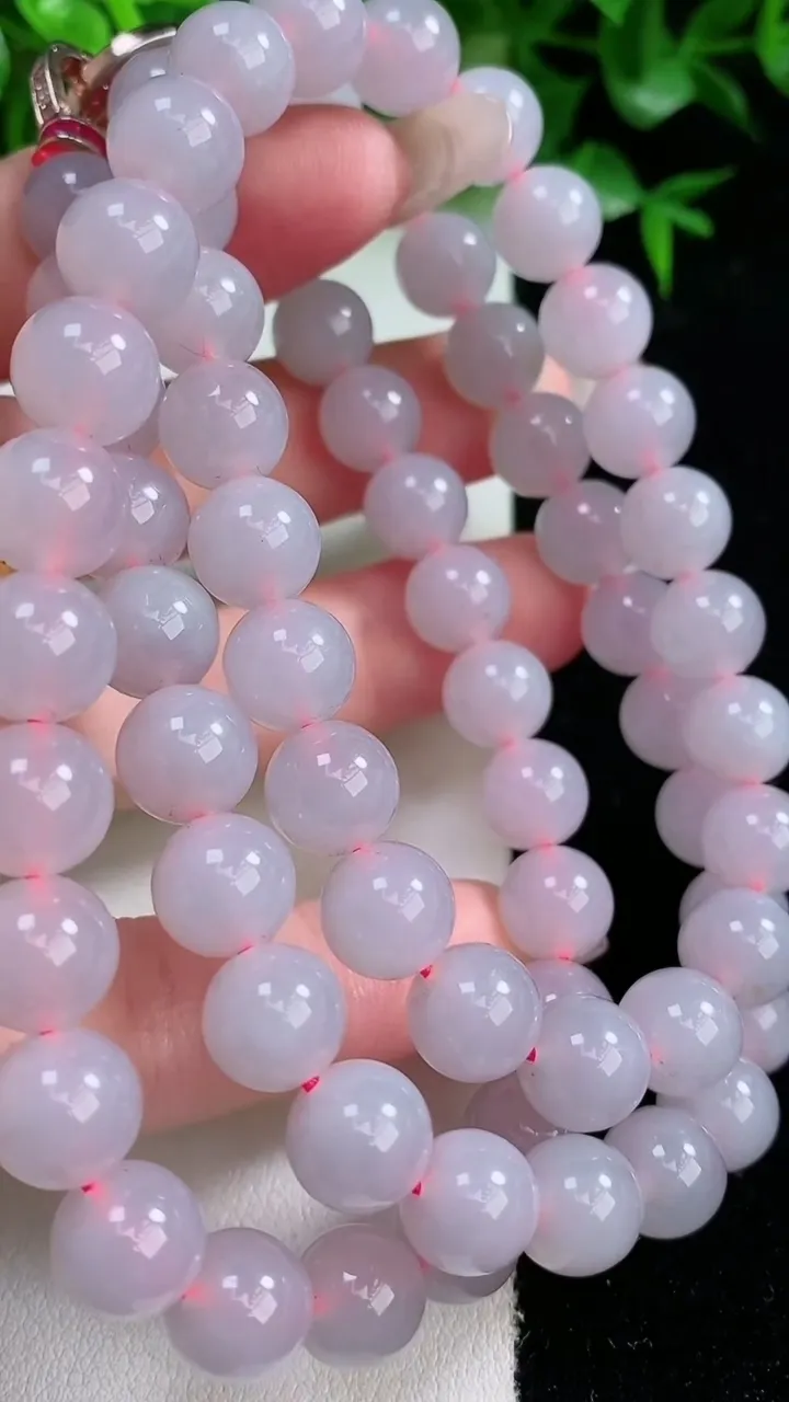 天然A货翡翠紫罗兰圆珠项链，尺寸9-70颗，重量:92.08g1月23日
工厂直销收藏佳品,种好水足