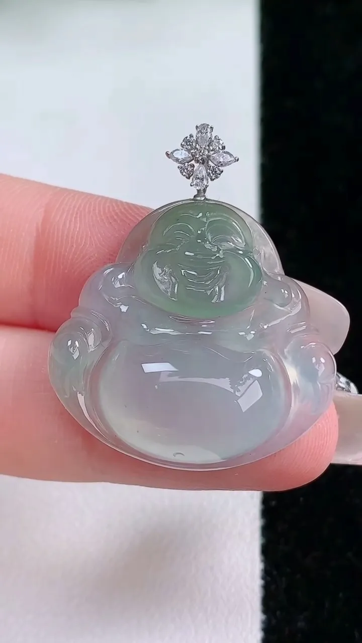 天然A货翡翠佛公吊坠，尺寸26.2-28-6，重量:6.53g
1月24日