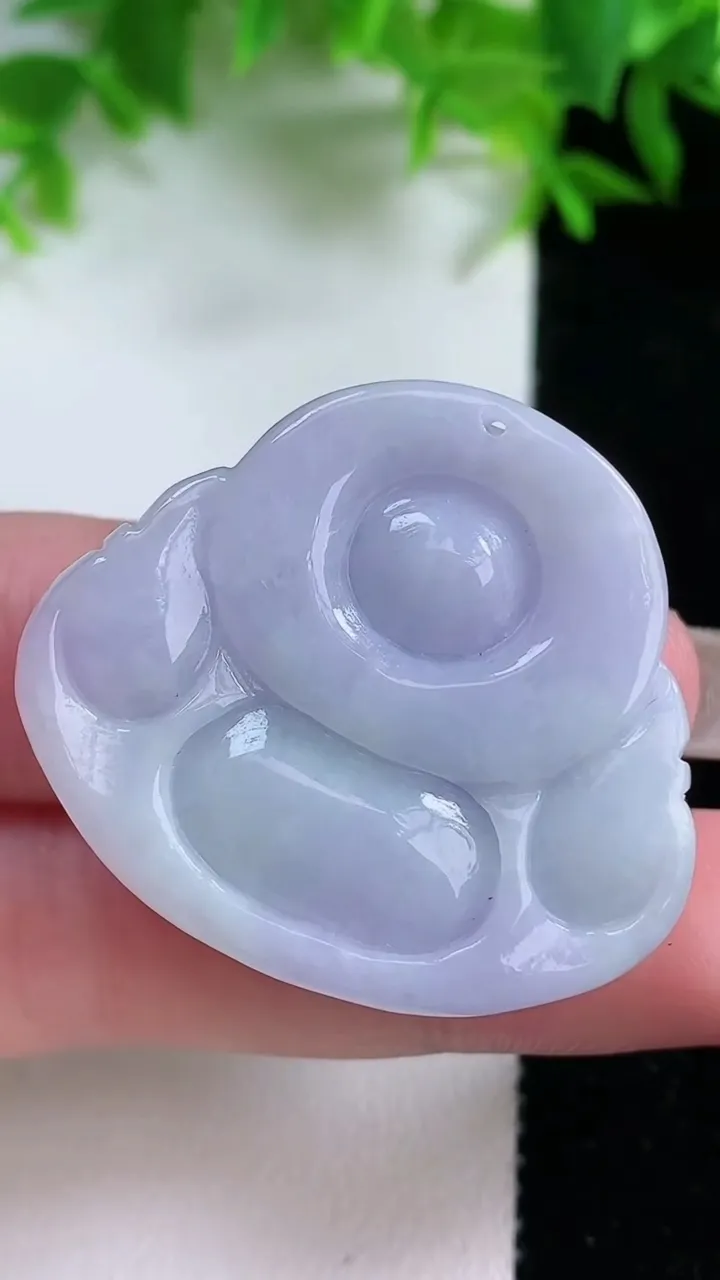 天然A货翡翠紫罗兰佛公吊坠，尺寸32.3-37-11.8，重量:22.87g
1月24日