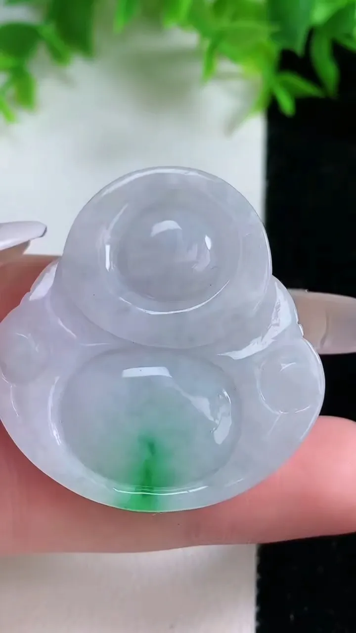 天然A货翡翠佛公吊坠，尺寸37.6-36.2-8，重量:16.36g
1月25日