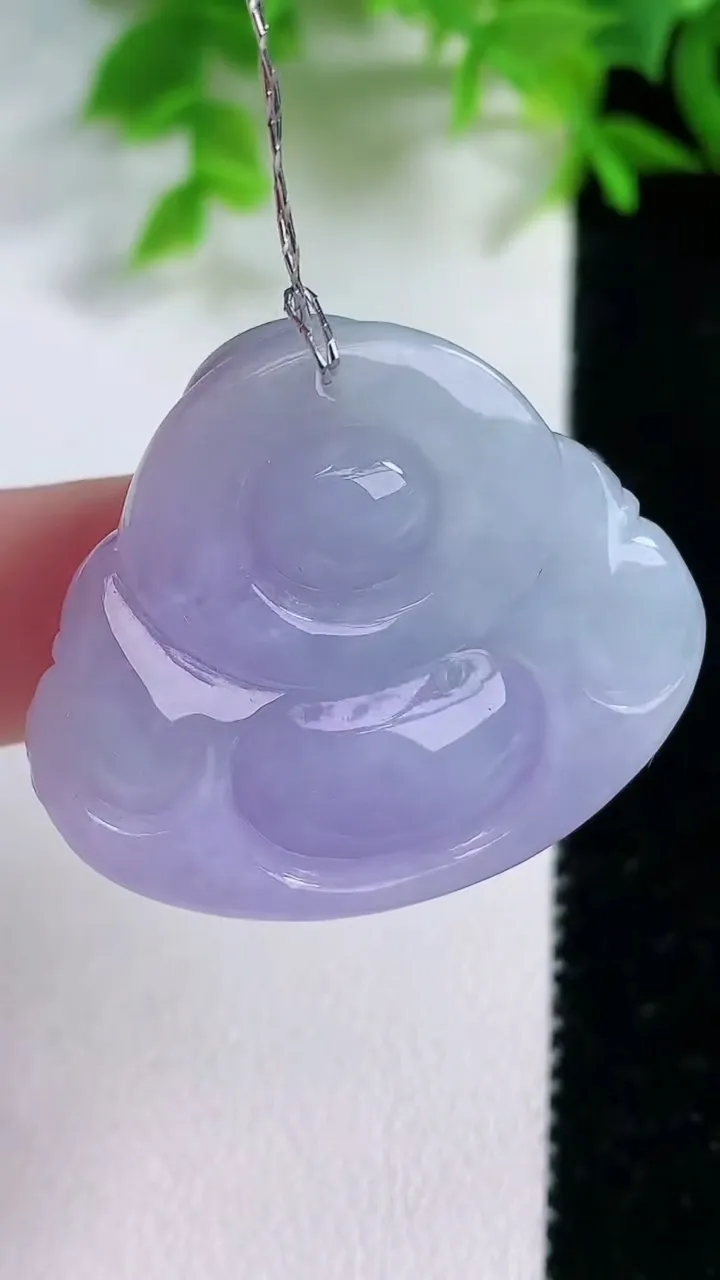 天然A货翡翠紫罗兰佛公吊坠，尺寸29.6-34.8-11.7，重量:20.81g
1月25日