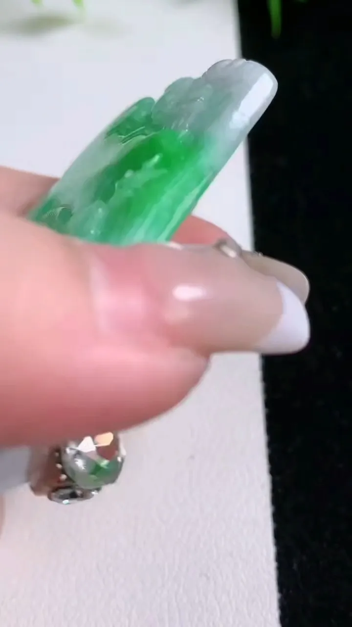 天然A货翡翠山水牌吊坠，尺寸58.3-40.8-5.4，重量:29.60g
1月26日