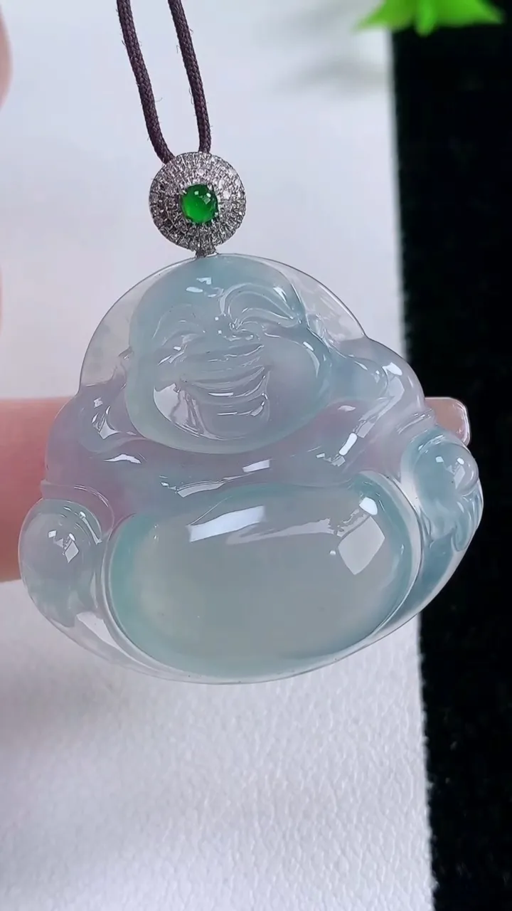 天然A货翡翠佛公吊坠，尺寸31.2-24-6，重量:10.13g
1月27日