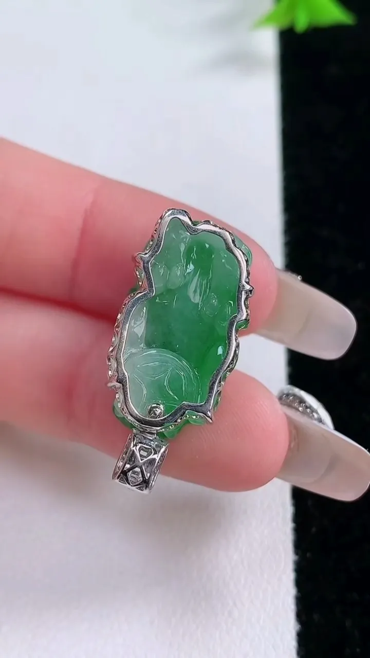 天然A货翡翠貔貅吊坠，尺寸22.7-12.8-11，重量:6.02g
1月27日