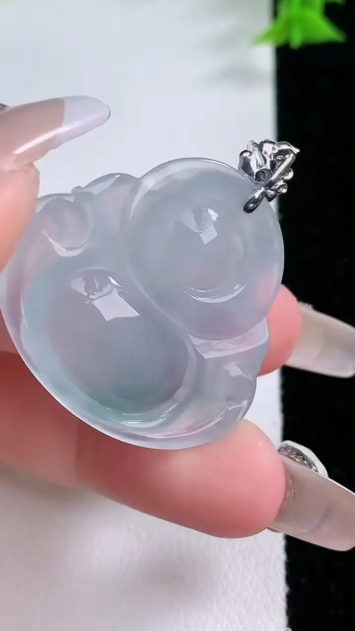 天然A货翡翠种飘花佛公吊坠，尺寸30-33.7-6.2，重量:9.76g
1月27日