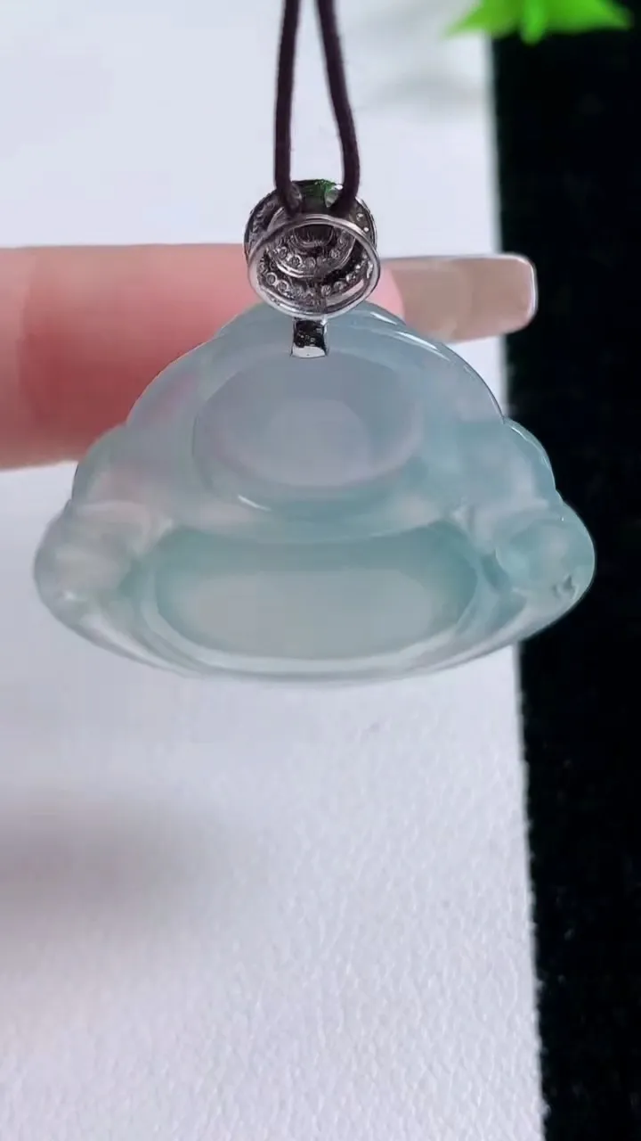 天然A货翡翠佛公吊坠，尺寸31.2-24-6，重量:10.13g
1月27日