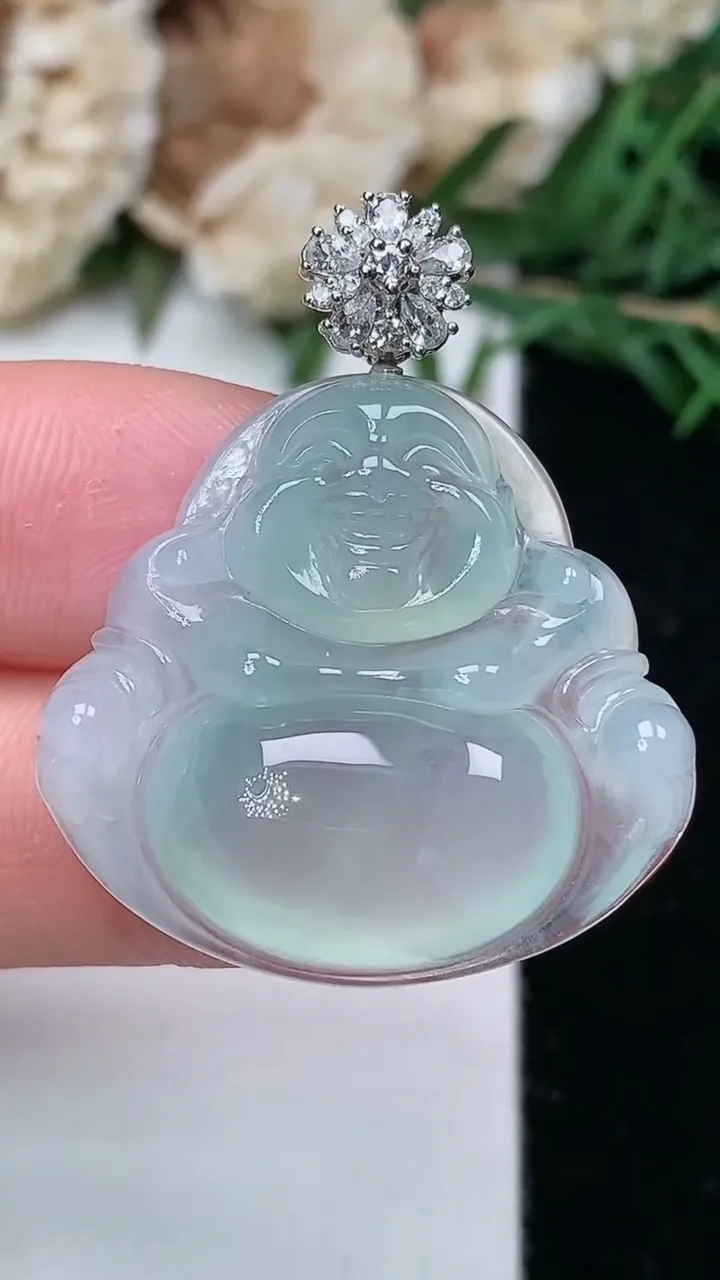 天然A货翡翠佛公吊坠，尺寸25.2-27-6.6，重量:6.78g
1月28日