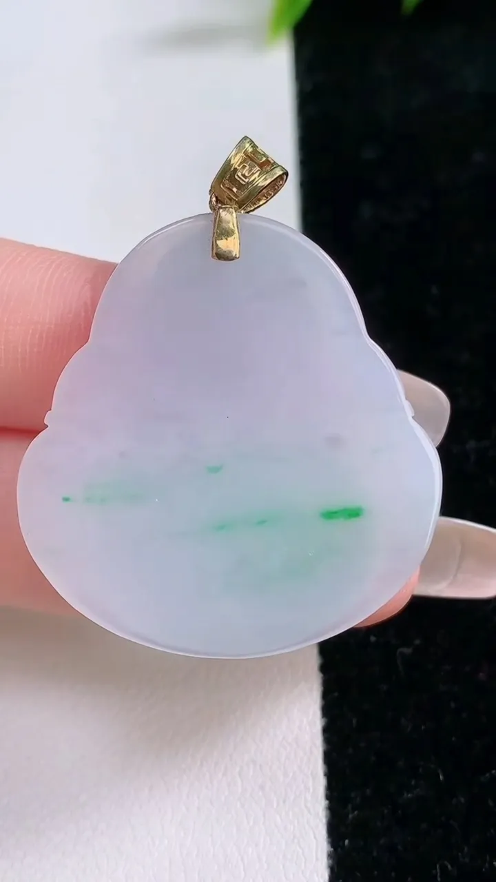 天然A货翡翠佛公吊坠，尺寸35.3-33.8-5.8，重量:10.93g
1月28日