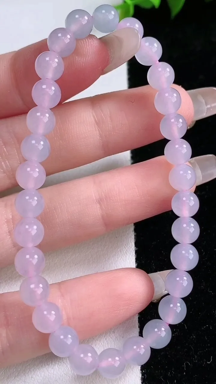 天然A货翡翠紫罗兰圆珠手串，尺寸6-30颗，重量:11.29g1月29日
工厂直销收藏佳品,种好水足