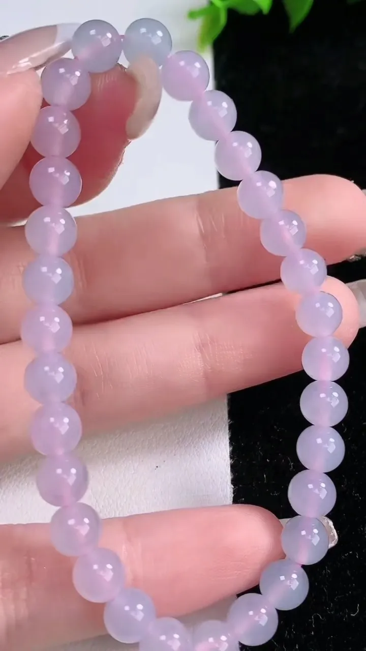 天然A货翡翠紫罗兰圆珠手串，尺寸6-30颗，重量:11.29g1月29日
工厂直销收藏佳品,种好水足