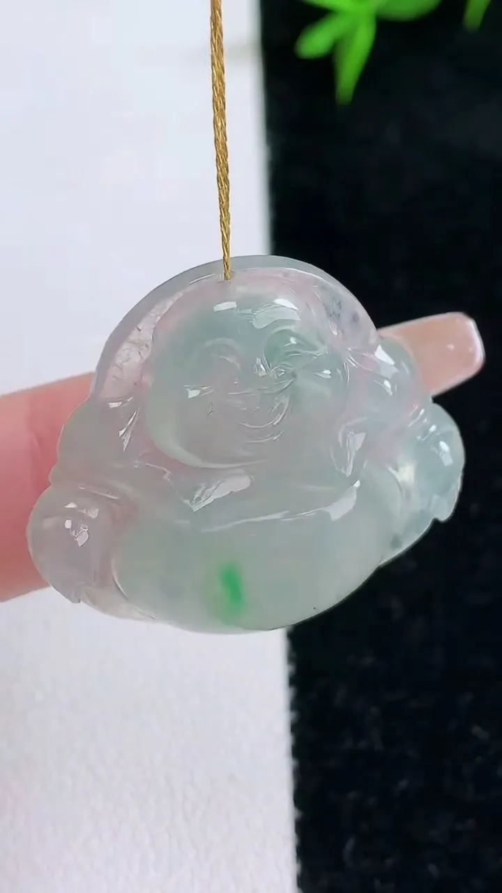 天然A货翡翠佛公吊坠，尺寸26.7-29.2-6.3，重量:7.54g
1月30日