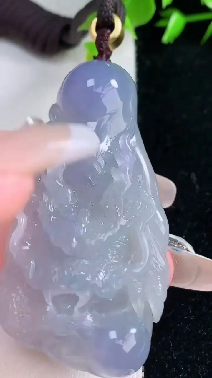 天然A货翡翠紫罗兰龙牌吊坠，尺寸58.8-32.3-10.7，重量:40.00g
1月30日