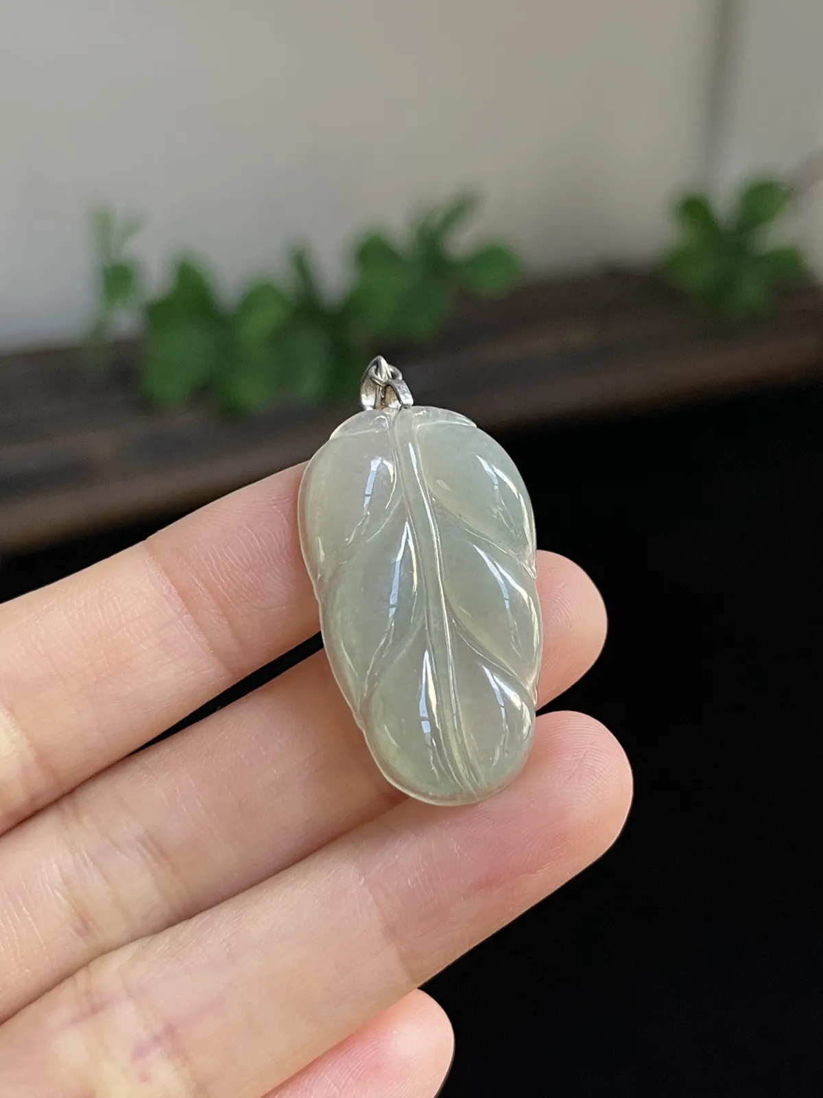 翡翠叶子，印记：S925