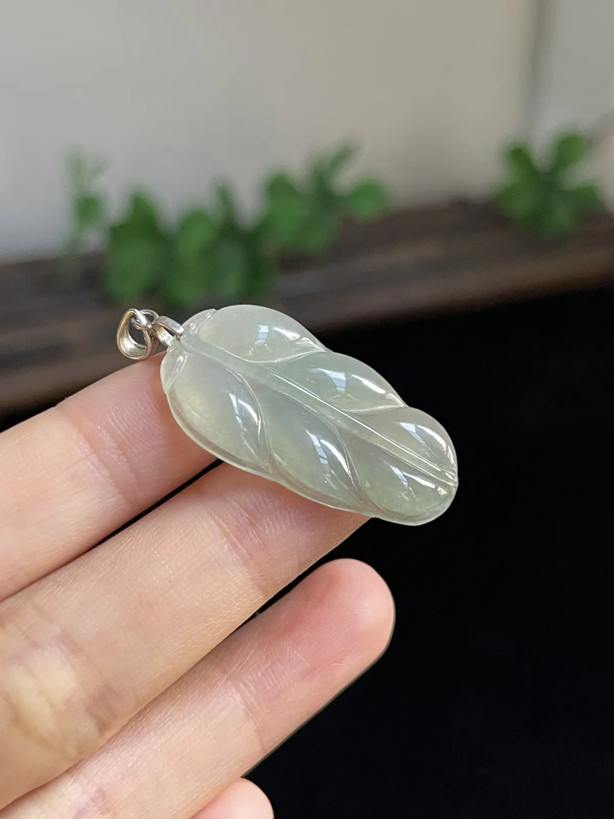 翡翠叶子，印记：S925