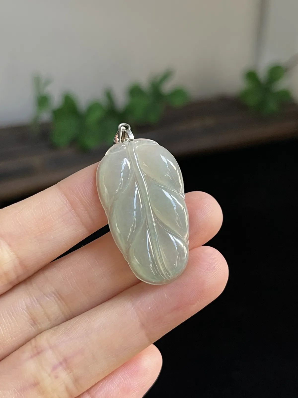 翡翠叶子，印记：S925