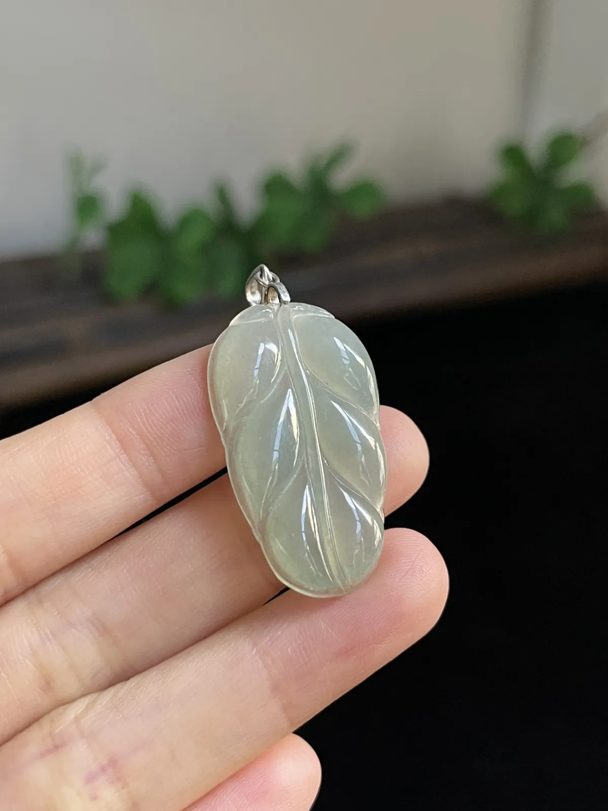 翡翠叶子，印记：S925