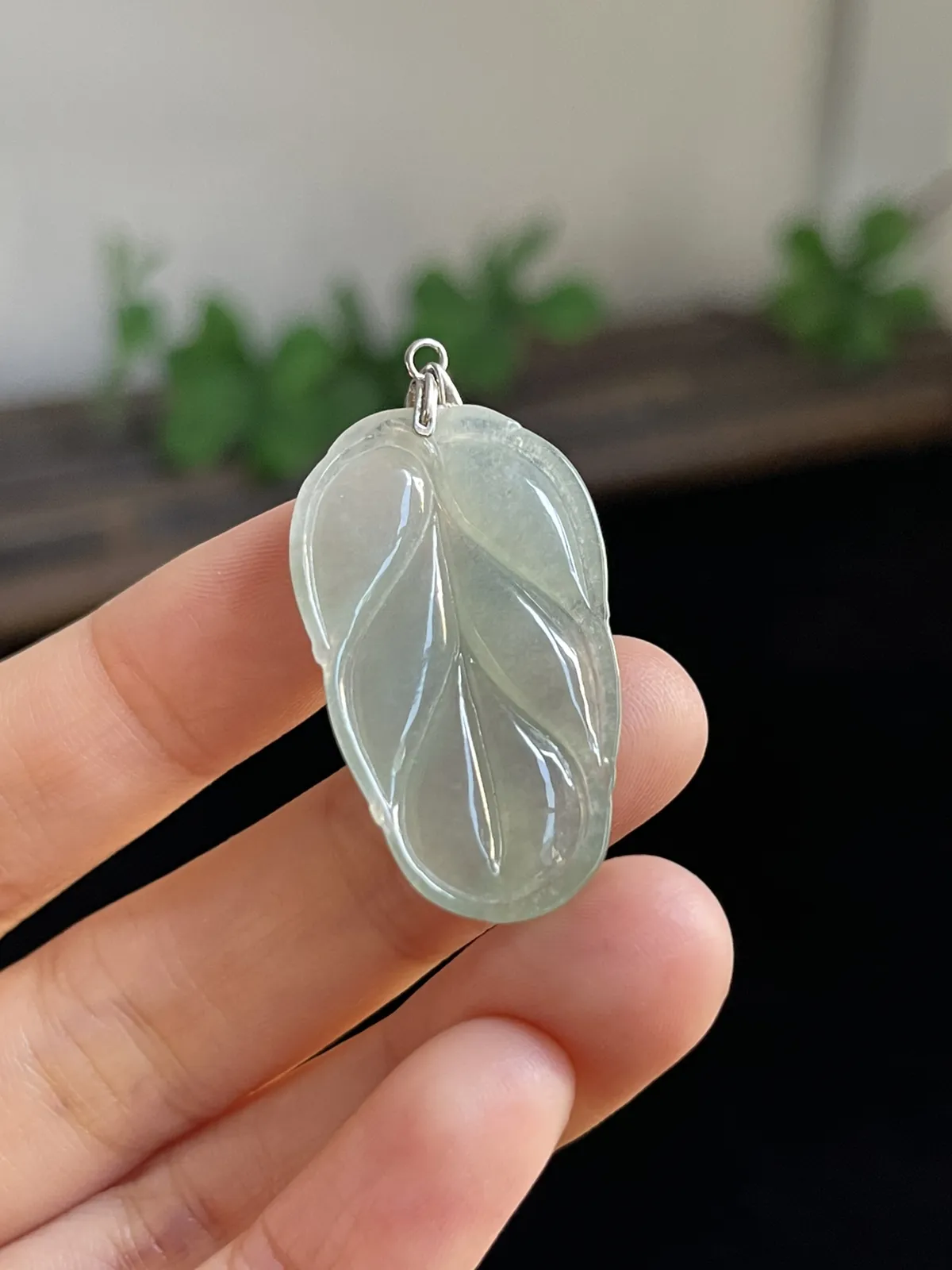 翡翠叶子，印记：S925